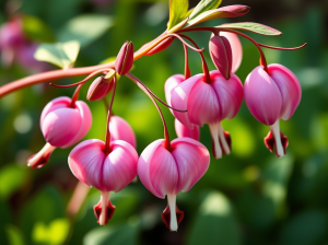 Fiori di Dicentra che dondolano nel vuoto, riflesso visivo del non sapere cosa dire o cosa fare.