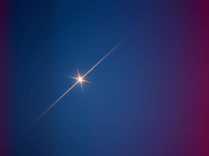 Un cielo notturno profondo e scuro dove brilla un'unica stella solitaria, simbolo di un desiderio espresso nel silenzio.