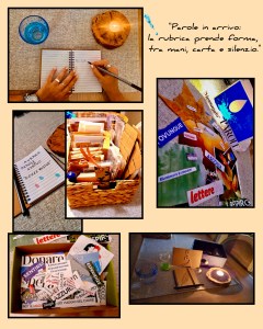 Dettaglio scritto a mano Gocce Visive con piccoli disegni di gocce.