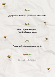 Una busta che contiene parole gentili e frasi preziose.